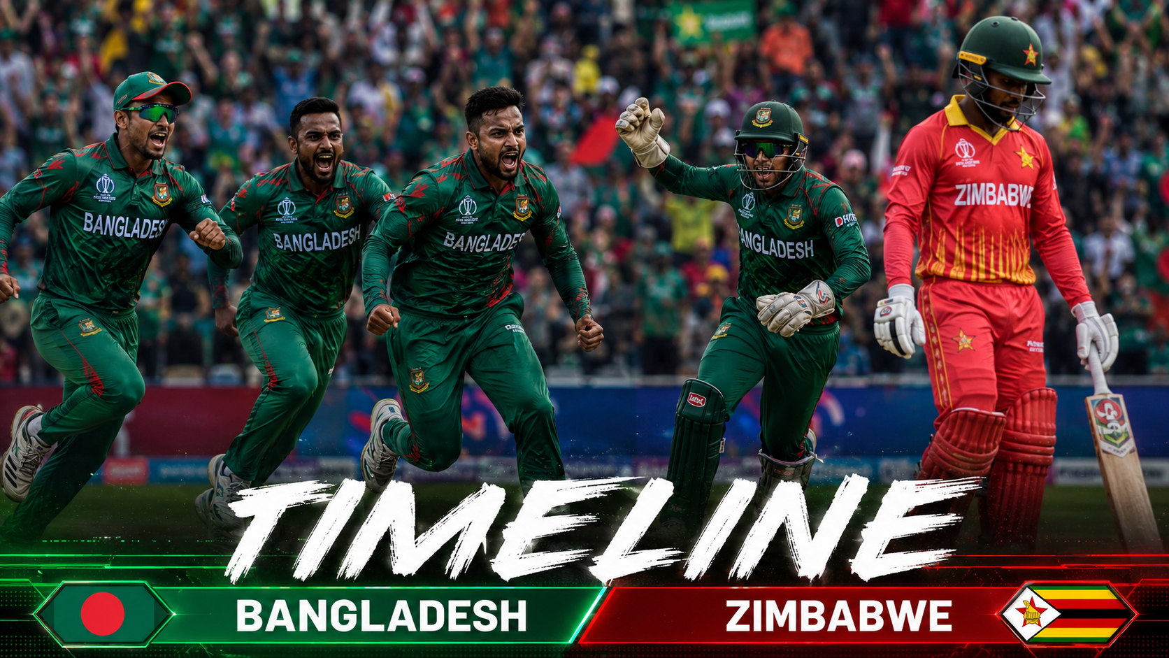 Zimbabwe National Cricket Team Vs Bangladesh National Cricket Team Timeline