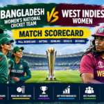 Bangladesh women's national cricket team vs West Indies women match scorecard – full batting, bowling and match results